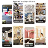 60″/71″ Modern Desk with Counter and Drawers, L Shaped Reception Desk with LED Lights, Made of Multi-Layer Solid Wood，Suitable for Lobby, Salon, Retail, Corporate Hall (Walnut-Right, 71″) Generic