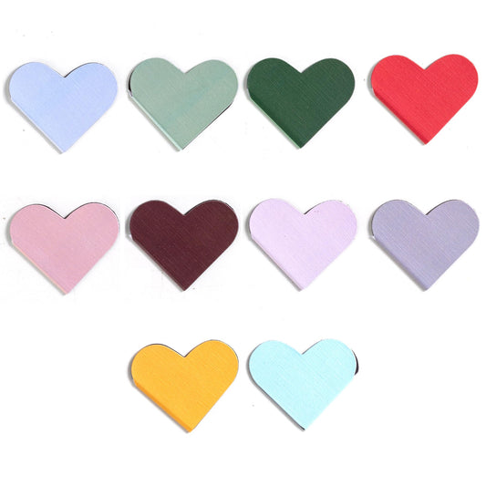 TUZAMA 10 Pack Heart Cute Magnetic Bookmarks Bulk for Books, Assorted Magnetic Page Corner Bookmarks for Book Lovers,Kids,Women,Men,Teachers,Students,Birthday Christmas Graduation (Multicolor)