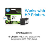 HP 950XL Black High-yield Ink Cartridge | Works with HP OfficeJet Pro 251dw, 276dw, 8100, 8600 Series | CN045AN HP