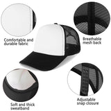 Ultrafun 12 Pack Trucker Hat Summer Mesh Sublimation Blank Hats Adjustable Snapback Baseball Hats for Men Women (12Pack-White) Ultrafun