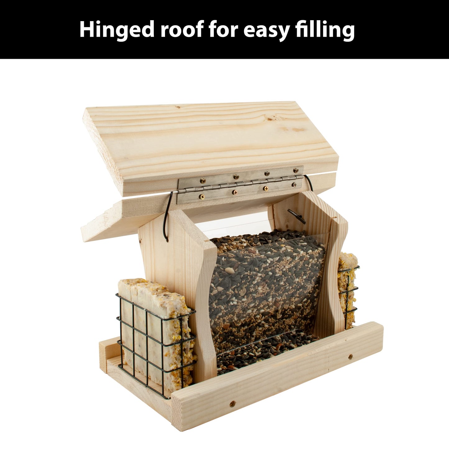 Woodlink Wood Bird Feeder with 2 Suet Cages, 5 lb. Capacity - WoodArtSupply