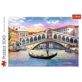 Trefl Rialto Bridge, Venice 500 Piece Jigsaw Puzzle Red 19"x13" Print, DIY Puzzle, Creative Fun, Classic Puzzle for Adults and Children from 10 Years Old Trefl