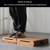 unununu Wooden Platform Step Stool for Adults&Senior.Stair Assist Indoor&Outdoor,Heavy Duty Sturdy Solid Wood Bedside Foot Stepper,Mobility Stepping.for Handicap,Elderly,High Beds(31.5" W) unununu