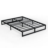 Richwanone 8 Inch Cal King Bed Frame Heavy Duty Metal Platform Mattress Foundation with Steel Slat Support, No Box Spring Needed, Easy Assembly, Black Richwanone