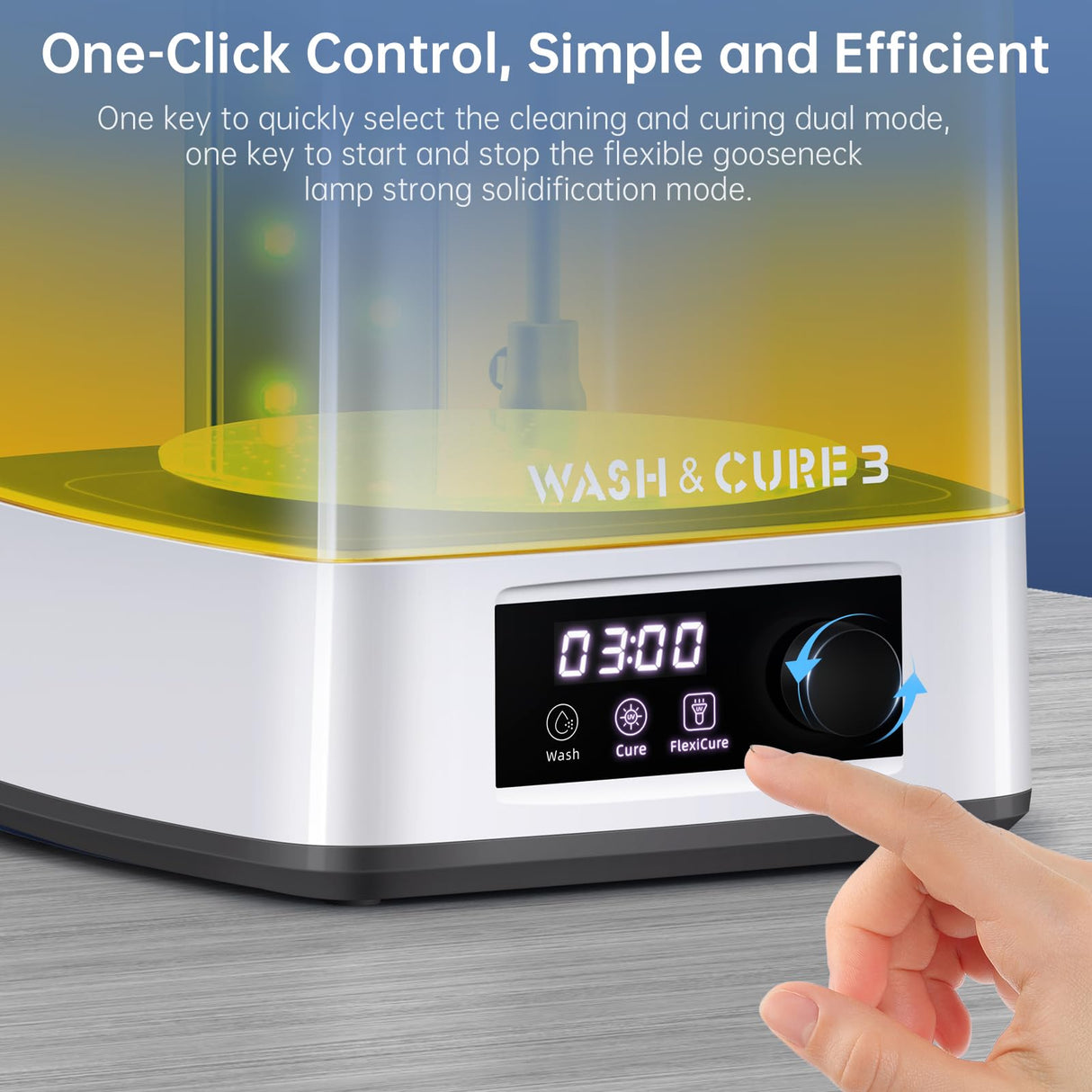 ANYCUBIC Wash and Cure Machine 3.0, 2 in 1 UV Washing and Curing Station for ANYCUBIC Photon Mono 2 Mars Series LCD/DLP/SLA 3D Printer Models, with Twistable Gooseneck Light ANYCUBIC