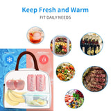 DALINDA Lunch Bag Lunch Box for Women Men Reusable Insulated Lunch Tote Bag, Handbags Case High Capacity for Travel Work Picnic,white DALINDA