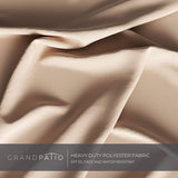 Grand patio 10x10 FT Patio Offset Umbrella Large Square Aluminum Cantilever Umbrella Base Included for Deck Porch (Champagne, 10x10 FT) Grand patio