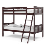 Storkcraft Caribou Bunk Bed Twin Over Twin Bunk Bed (Espresso) - GREENGUARD Gold Certified, Twin Bunk Beds for Kids, Converts to 2 Individual Twin Beds, Bunk Beds for Kids Storkcraft