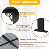 EBE 14' x 10' Hardtop Gazebo, Lean to Gazebos with Galvanized Steel Roof, Heavy Duty Outdoor Pergola and Gazebos Clearance, Wall Mounted Grill Gazebo Awning for Patio, Poch, Backyard EBE
