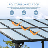 Aoxun 10’x 10’ Gazebo, Wall Mounted Gazebos Pergola, Outdoor Patio, Gazebo Awnings with Sloped Roof, for Backyard, Porch, Deck Aoxun