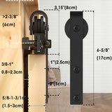 CCJH 6.5FT Mini Sliding Barn Door Hardware Kit Closet Cabinet 78" Track System Carbon Steel Basic Roller Hanger for Double Doors CCJH