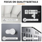 Polar Aurora 4 x 9 FT Outdoor Storage Shed, Metal Garden Shed with Updated Frame Structure, Tool Sheds for Backyard Garden Patio Lawn Black Polar Aurora