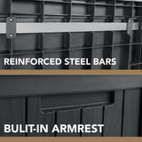 Devoko 120 Gallon Resin Deck Box Waterproof Indoor Outdoor Storage Box Lockable Large Storage Container for Patio Furniture Cushions, Pool Toys and Garden Tools Devoko