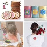 36 PCS Reusable Mandala Stencils for Painting Rocks Wood Canvas Fabric Glass Pottery Art Projects CH HAICHENG