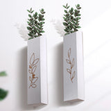 BOTOP Wood Wall Planter, Farmhouse 4 Pack Indoor Pocket Wall Vases Decor for Living Room Bedroom Dried Flowers Faux Greenery Plants (White) BOTOP