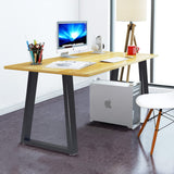 Taelakeni 28 Inch Metal Table Desk Legs, Heavy Duty Industrial Style Dinning Table Leg with Adjustment Feet Pads, Trapezoid Taelakeni