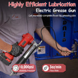 Zenithz Electric Grease Gun: 10000 PSL Grease Gun Battery Powered with 2 Batteries and Charger-Heavy Duty Cordless Grease Guns with LED Light for Trailer - Car Boat Truck Machinery Maintenance Zenithz