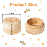 CJiangpo Dog Memorial Keepsake Box, Wooden Pet Urns Memorial Gifts for Loss of Dog Cat Hair Ashes Container Remembrance Pet Loss Sympathy Gifts CJiangpo