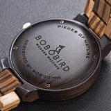 BOBO BIRD Mens Wooden Watch Analog Quartz with Week Display Lightweight Handmade Wood Wrist Watch for Men (Brown Dial) BOBO BIRD