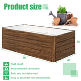 SnugNiture Galvanized Raised Garden Bed 8x4x2FT Outdoor Large Metal Planter Box Steel Kit for Planting Vegetables, Flowers SnugNiture