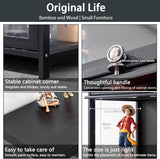 iusyugh 5-Tier Curio Display Cabinet, Storage Shelves with Acrylic Door, Collectibles Toy Organizers Rack & Display Shelf, Display Case for Playroom Bedroom Toddler's Room Kids Bookcase iusyugh