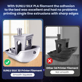SUNLU 3D Printer Silk Filament,Shiny Silk PLA Filament 1.75mm, Smooth Silky Surface, Great Easy to Print for 3D Printers, Dimensional Accuracy +/- 0.02mm, Silk Silver 1KG SUNLU