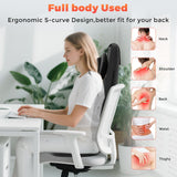 Shiatsu Neck and Back Massager with Heat, 4D Kneading Back Massager for Pain Relief Deep Tissue, Comfortable Back Massage for Chair, Massager for Home Office, Gifts for Women Men Parents Christmas belhope