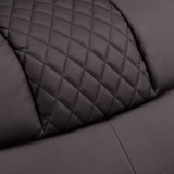 COMHOMA Power Recliner Chair PU Leather Electric Massage Recliner Sofa for Living Room Home Theater Seating with Cup Holders and LED Lighting(Brown) COMHOMA