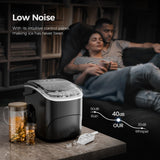 Electactic Ice Makers Countertop,26Lbs/24H,9 Cubes in 6 Mins,Portable Ice Maker Machine with Self-Cleaning,2 Sizes of Bullet Ice,Perfect for Home Kitchen(Black) Electactic