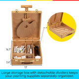 MEEDEN Extra-Large Tabletop Easel, Solid Beech Wood Table Top Easels for Painting Canvas, Sketchbox Easel, Table Art Easel for Adults & Artist, Art Supplies Storage Box,Hold Canvas Up to 28" MEEDEN