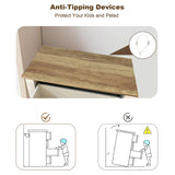 CuisinSmart 5 Drawers Dresser for Bedroom, Wood Tall Chset of Drawers, Farmhouse Dresser Chests with Metal Handle for Bedroom,Living Room,Hallway and Entryway, Vintage Yellow CuisinSmart