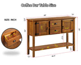 LKTART Farmhouse Sideboard Buffet Cabinet Kitchen Sideboard Cabinet with Storage Drawers and Bottom Shelf for Entryway Hallway Foyer Table Cupboard Coffee Bar Cabinet (48" Brown LKTART