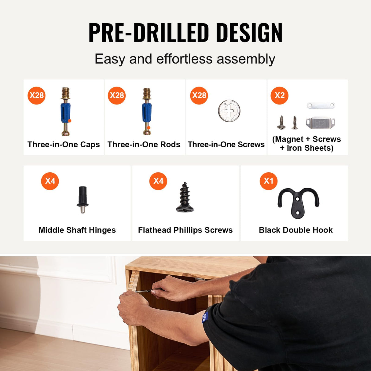 VEVOR Cat Litter Box Enclosure, Hidden Litter Box Furniture with 4 Storage Shelves, Wooden Cat Washroom Indoor, Large Cat House Cabinet Hidden Fit Most Litter Box, 33.5"L x 19.3"W x 72.3"H, Dark Brown VEVOR