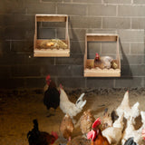 Tlence Single Compartment Hens Nesting Box, 14.5 x 13.75 x 13 Inch Wood Chicken Laying Eggs Box, Large Heavy Duty Chicken Coop Nest Box Accessories for Duck Birds Poultry, Easy Assembly Tlence