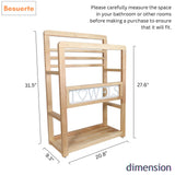 Free Standing Towel Racks for Bathroom - Besuerte 2 Tier Bath Towel Rack, Blanket Rack Stand for Living Room, Bedroom, Towel Drying Rack for Bathroom, 31.5" H Blanket Holder with White Towels Letters Besuerte