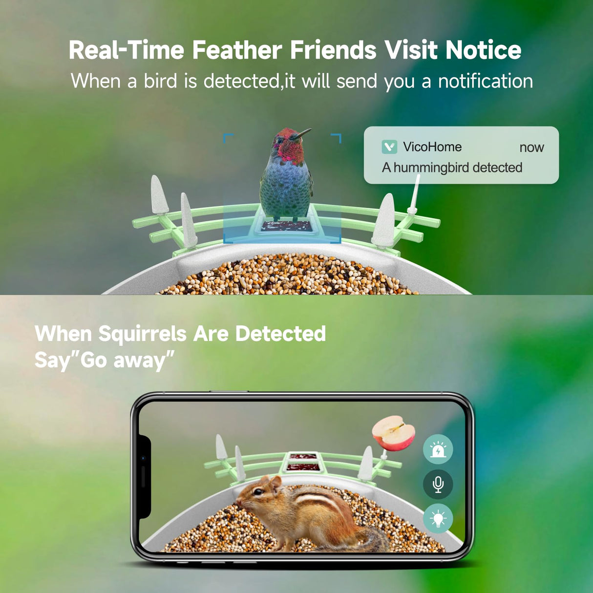 Fazoxo Bird Feeder with Camera, Smart AI Bird Breed Recognition, Birds Motion Detection with Real-Time Notice, Auto Capture Bird Watching WiFi Fazoxo