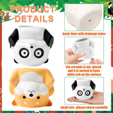 Chuangdi 6 Sets DIY Ceramic Succulent Pots Animal Ceramics to Paint Small Paint Your Own Ceramic Pots DIY Unpainted Planters with Drainage Hole Color Paints Paintbrushes Palettes for Craft Activity Chuangdi