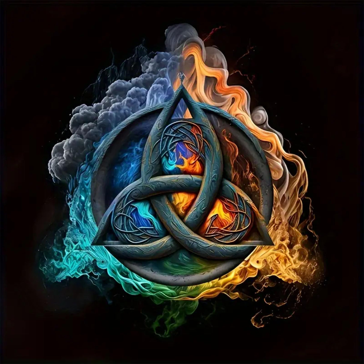 Diosedyer Religious Celtic Knot Design Diamond Painting Kits for Adults,Full Drill Diamond Art Kits for Beginners, 5D DIY Diamond Dots Paintings, Diamonds Pictures Crafts Home Decor 11.8x11.8 inch Diosedyer