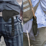 Throwing Axe and Tomahawk 3 Pack Protective Nylon Sheath with Built-in Corkscrew,10.4" Full Tang Stainless Steel Throwing Tomahawk Fogein