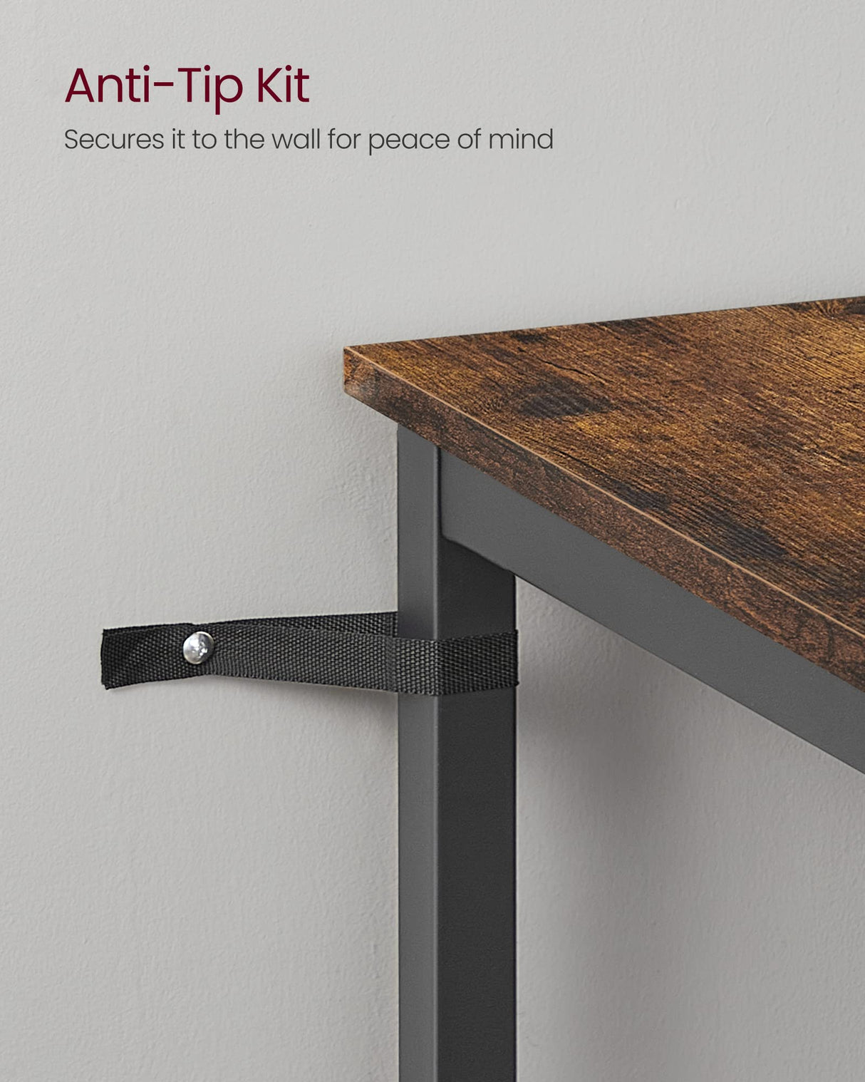 VASAGLE Bar Table and Chairs Set, Square Bar Table with 2 Bar Stools, Dining Pub Bar Table Set for 2, Space Saving for Kitchen Breakfast, Living Room, Party Room, Rustic Brown and Ink Black VASAGLE