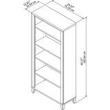 Bush Furniture Somerset Tall 5-Shelf Bookcase in Maple Cross - Elegant Display Cabinet for Home & Office Bush Business Furniture