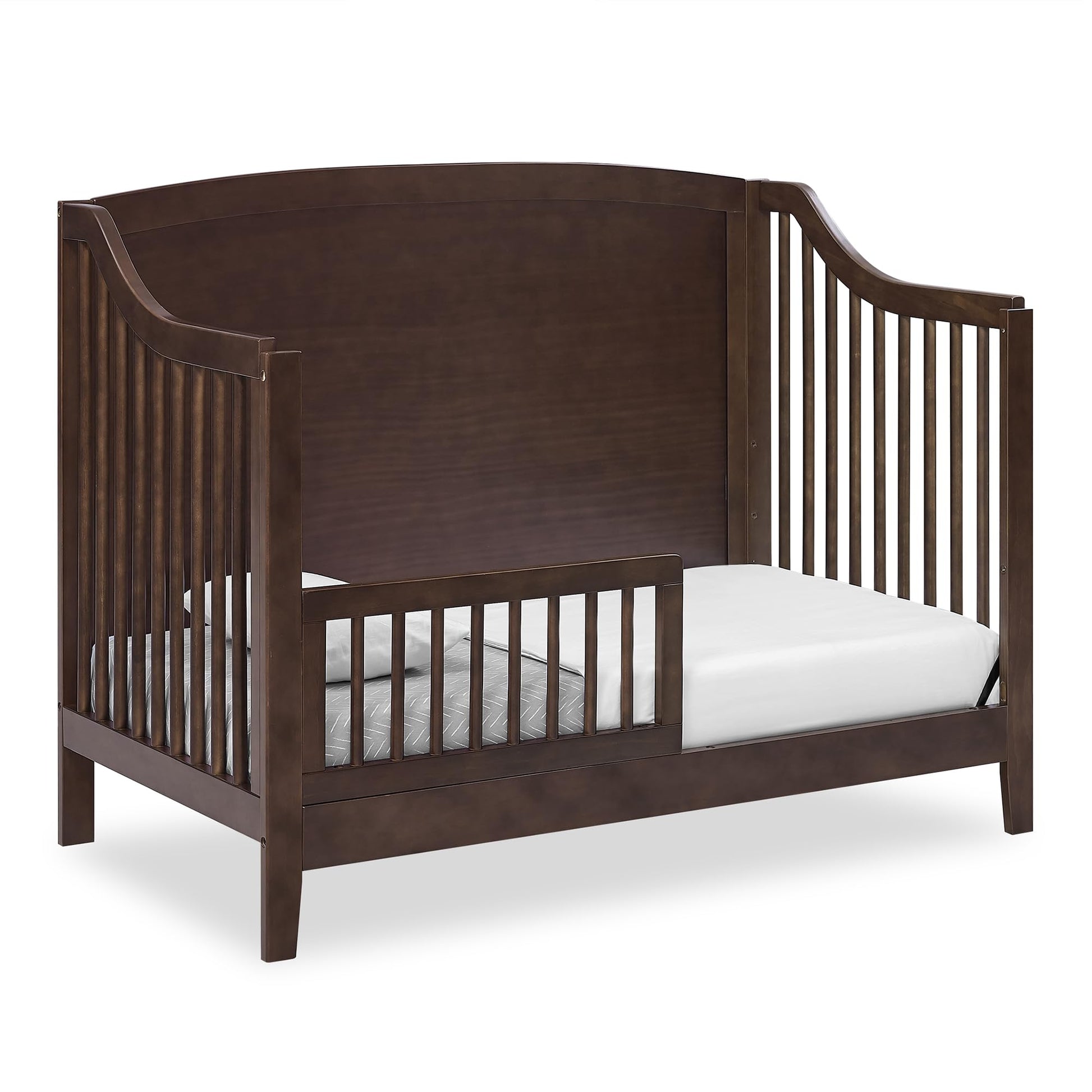 Delta Children Campbell 6-in-1 Convertible Crib - Greenguard Gold Certified, Walnut Espresso - WoodArtSupply