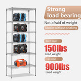 FDW 6 Tier Wire Shelving Units 23L x 13W x 59H Adjustable Metal Storage Rack NSF Pantry Shelves Kitchen Organization Shelf for Kitchen Garage Small Places Commercial,Chrome FDW