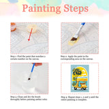 Auremi Landscape Paint by Number Kits with Framed, DIY Car Paint by Number Canvas for Adults, Easy Acrylic in Canvas with Brushes for Decor 20x30cm Auremi