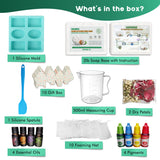 EDSRDRUS Soap Making Kit for Adults & Kids - Soap Making Supplies with 2lbs Glycerin Soap Base, Silicone Molds, Dried Petals, Fragrance Oils, Pigments & More - Fun, Easy, Creative DIY Craft Kits EDSRDRUS