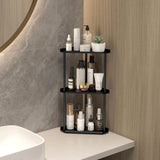 Jesginboo 3 Tier Bathroom Counter Organizer, Vanity Organizer Corner Shelf, Skincare, Makeup Countertop Organizers, Kitchen, Bathroom Counter Storage, Black Jesginboo