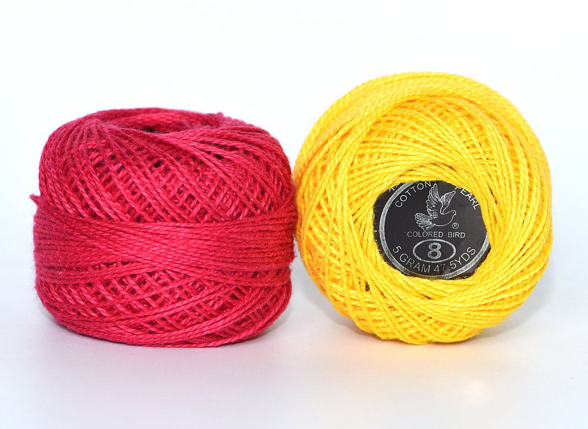 LE PAON 48 Crochet Thread Set Balls 100% Long-Staple Cotton Rainbow Colors of Size 8 Threadand Free 30 Golden Needles 48 Balls for Crochet Hardanger Cross Stitch Needlepoint Hand Embroidery LE PAON