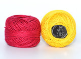 LE PAON 48 Crochet Thread Set Balls 100% Long-Staple Cotton Rainbow Colors of Size 8 Threadand Free 30 Golden Needles 48 Balls for Crochet Hardanger Cross Stitch Needlepoint Hand Embroidery LE PAON
