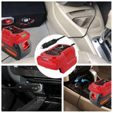 for Black&Decker 20V Lithium Battery Charger Replacement, Car Charger Charge for B&D 20V/for Porter Cable 20V Lithium Battery Mini Charger with Cigarette Lighter Plug Vehicle Charger HXTMOJU