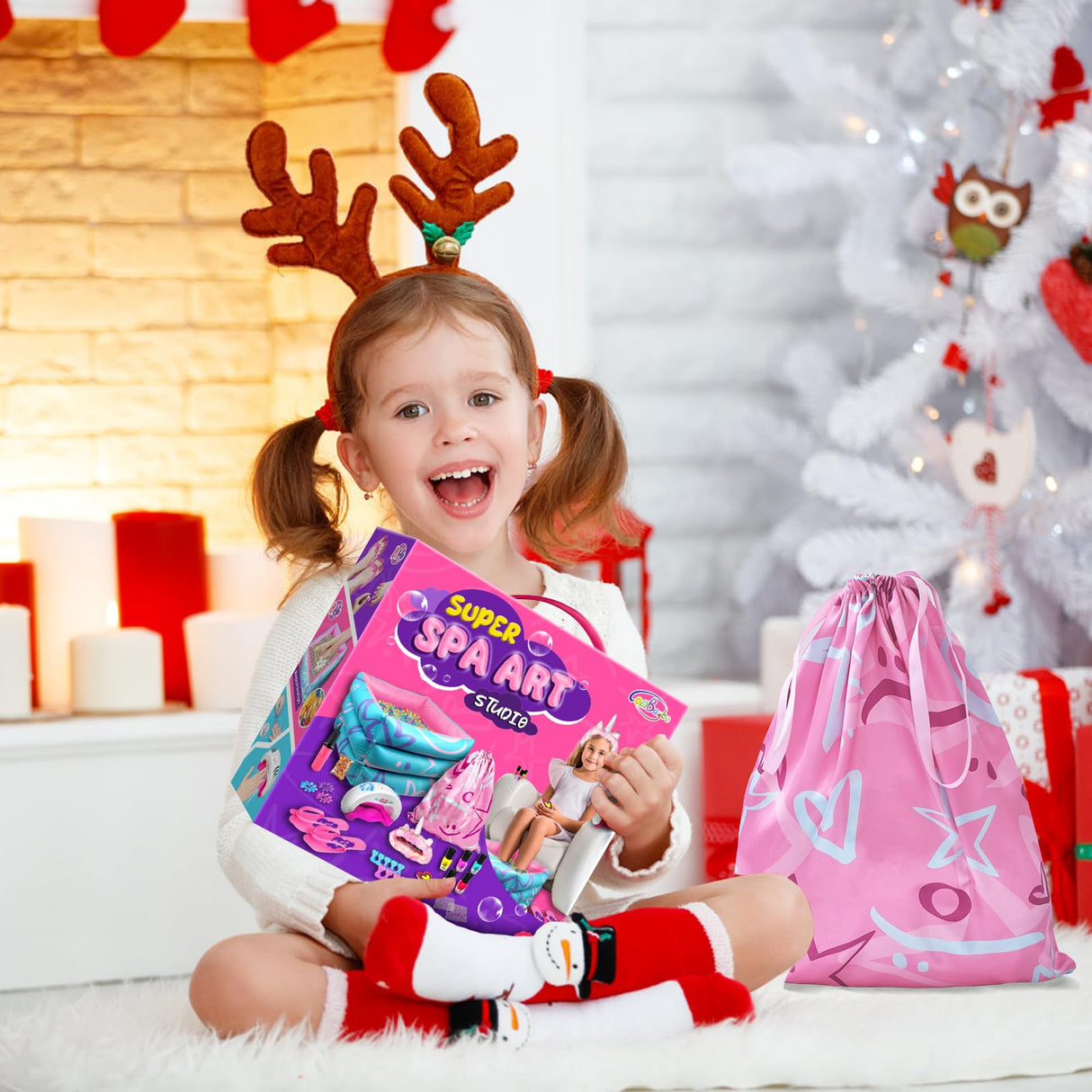 Kids Spa Kit for Girls Toy - Nail Polish Set for Girls Gifts 7-12 - Foot Spa Day Girl for Manicures Pedicure - Nail Art Salon Kit Christmas Birthday Gift for 6 7 8 9 10-12 Years Old (Kids Edition) Combaybe